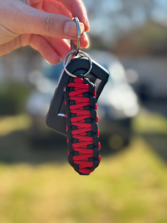 RED BLACK KEY CHAIN