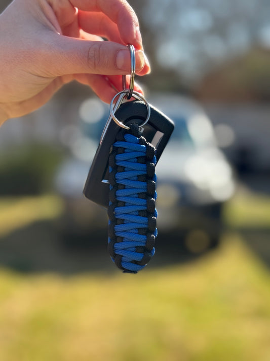 BLACK BLUE KEY CHAIN